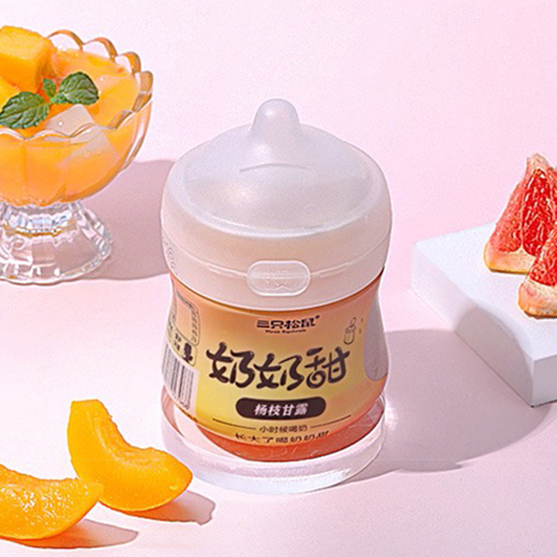 三只松鼠 奶奶甜杨枝甘露罐头300g/瓶*4