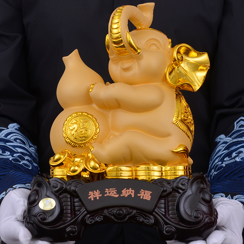 家柏饰(CORATED)祥运象摆件象乔迁新居礼品客厅电视柜酒柜装饰工艺品高清大图