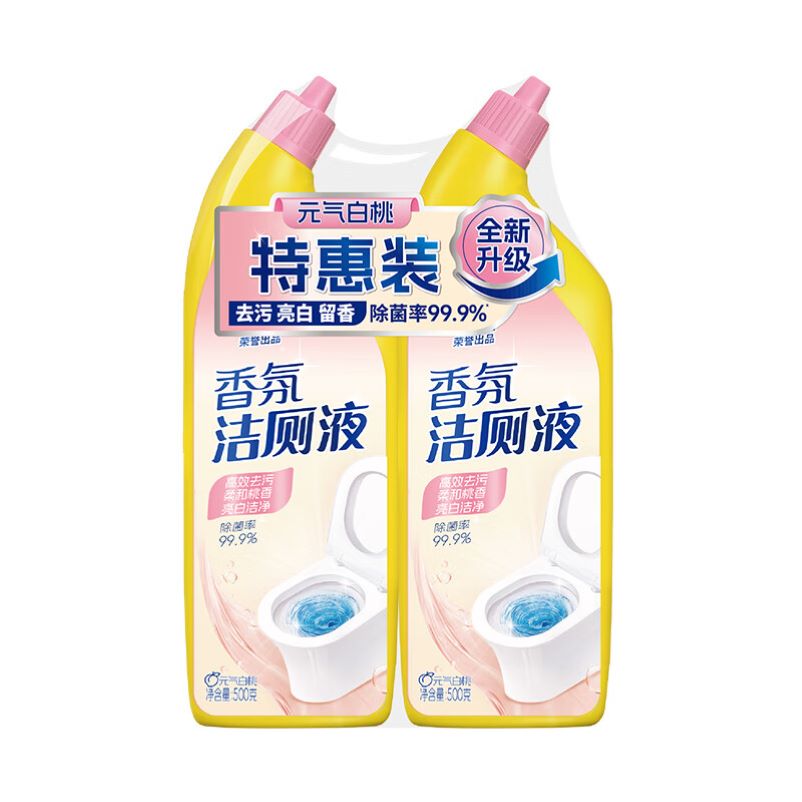 彩虹卫士 香氛洁厕液双瓶装元气白桃味2套4瓶装 R6508-2高清大图