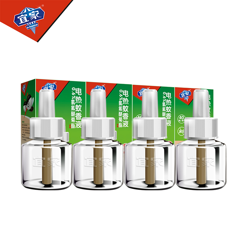 宜家电热蚊香液4瓶补充装装 家用电蚊香无味配方无香型