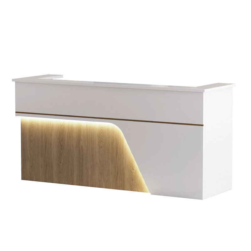 中豫鑫泽ZYXZ5041842 吧台收银台烤漆小型柜台简约现代商用吧台桌公司前台接待台 1.2米