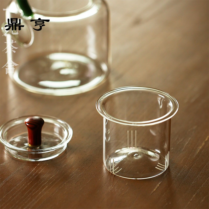 鼎亨 手工耐热玻璃养生煮茶壶 煮茶器 烧水壶 茶壶 功夫茶具 家用