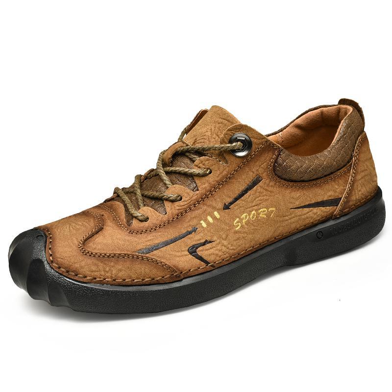 骆驼潮男鞋秋季工装鞋透气户外休闲皮鞋登山鞋防水软底大头鞋