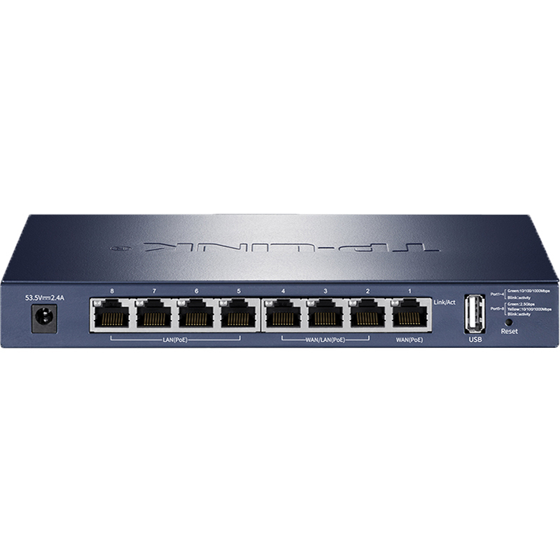 TL-R5408PE-AC一体式PoE有线路由器4千兆4口2.5G供电8多WAN叠加 TL-R5408PE-AC