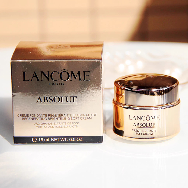 兰蔻lancome菁纯臻颜精萃乳霜15ml轻盈版清爽新版金纯玫瑰修护面霜