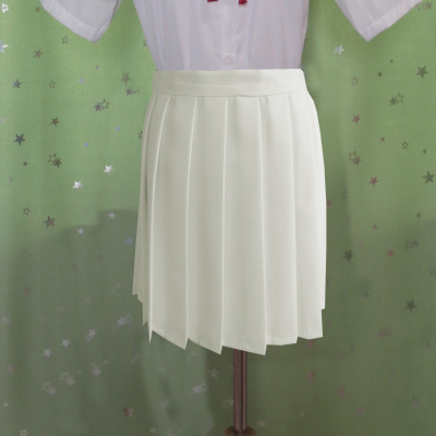 厂家直销校服百褶裙JK制服裙春秋夏季校服裙学生裙多色入 [多色裙] 乳白色 XS