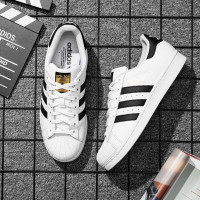 adidas阿迪达斯三叶草男鞋板鞋2021款SUPERSTAR金标贝壳头休闲运动鞋小白鞋EG4958