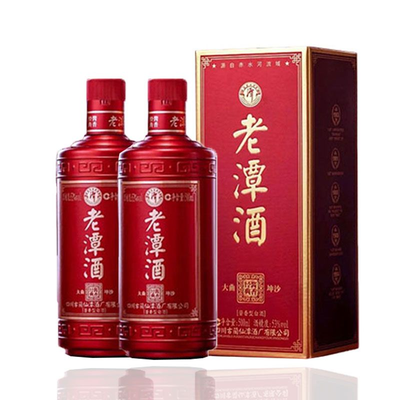 潭酒 老潭酒酱香经典红标 53度 500ml*2瓶 酱香型白酒高清大图