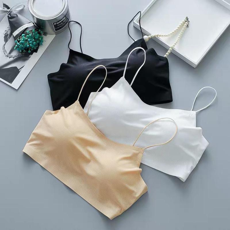 夏季冰丝无痕内衣抹胸吊带背心百搭打底裹胸防走光带胸