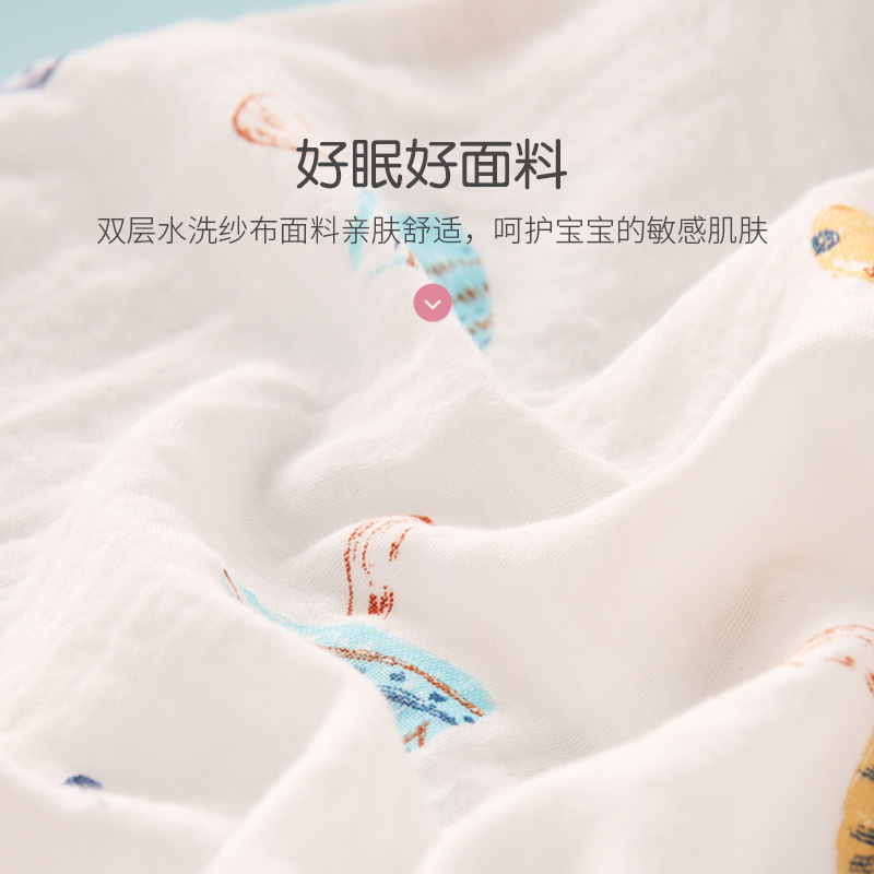 龙之涵(LONGZHIHAN)婴儿连体衣夏装宝宝包屁衣短袖夏季薄款新生幼儿衣服男女纱布儿童家居服连体衣