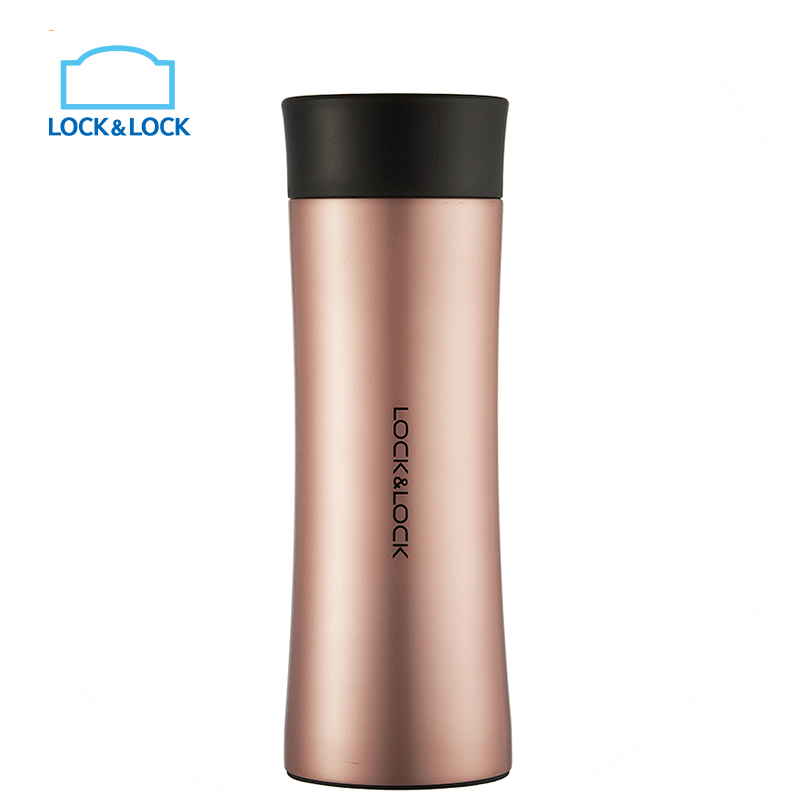 乐扣乐扣(lock&lock)掌心保温杯LHC4028PG 304不锈钢(400ml)玫瑰金