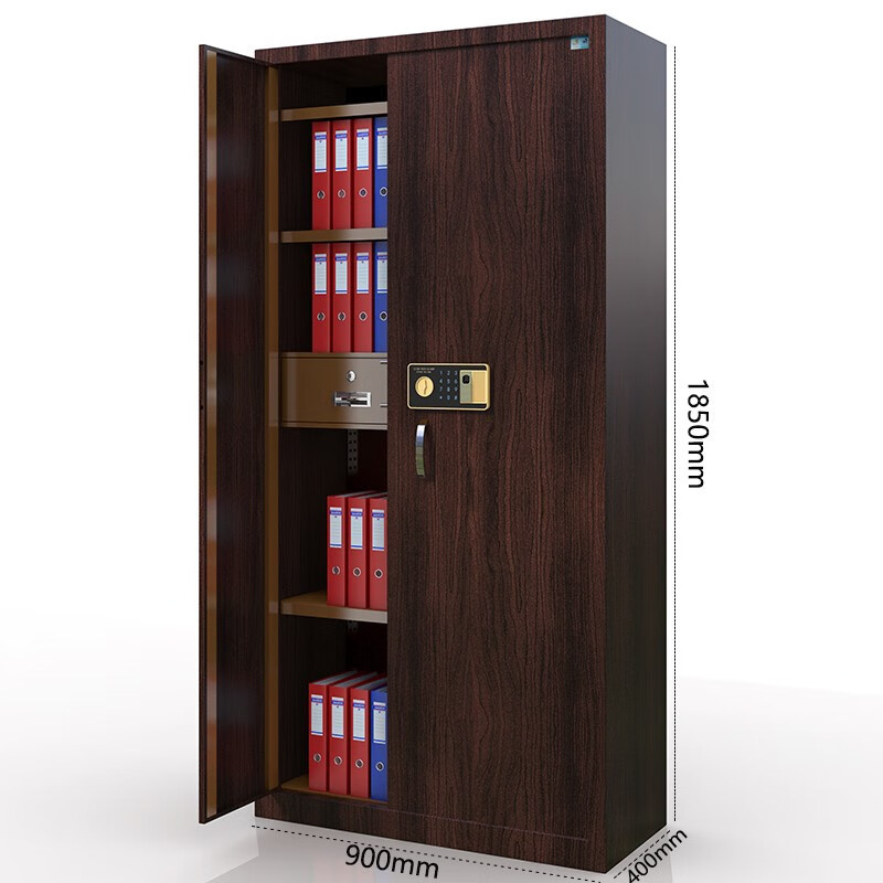虎牌 电子保密柜 大型指纹密码锁钢制保险柜办公用通体文件柜 无钥匙高清大图
