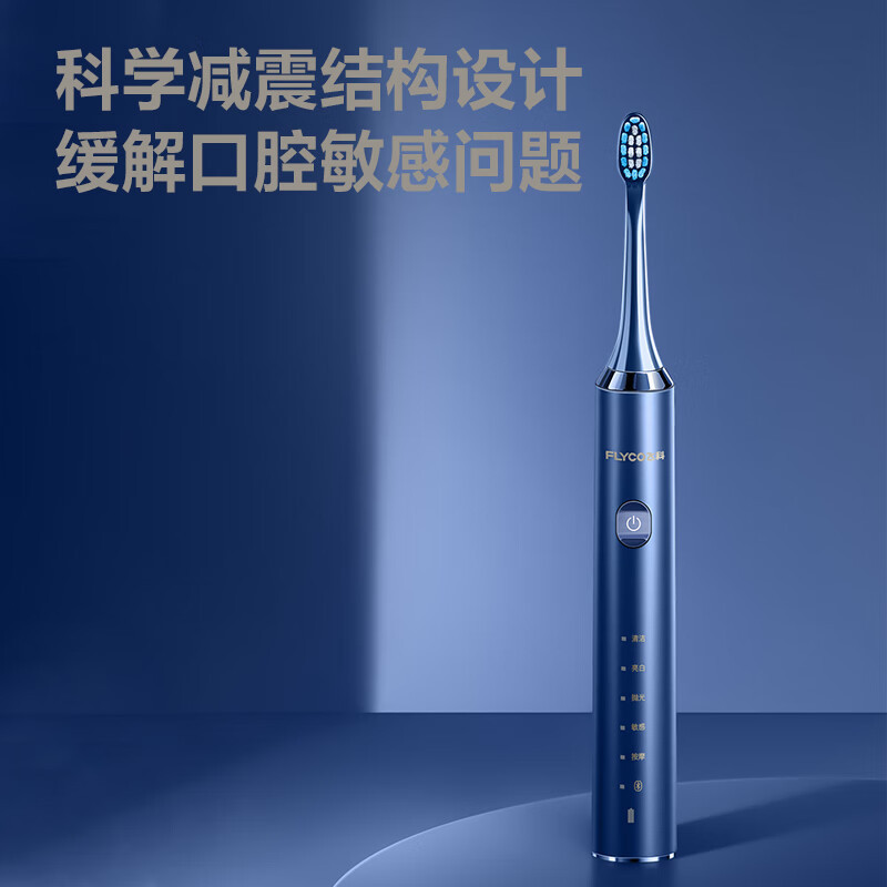 飞科FT7205电动牙刷宝石蓝[标配2支刷头]+豪华旅行盒