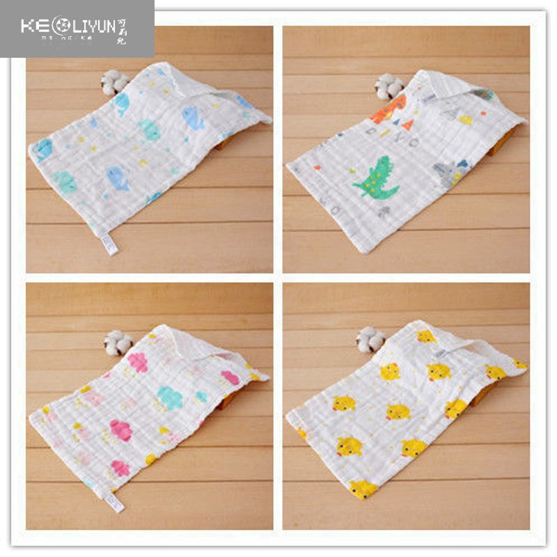 可莉允婴幼儿口水巾六层高密纱布小方巾儿童小毛巾幼儿园宝宝小手帕