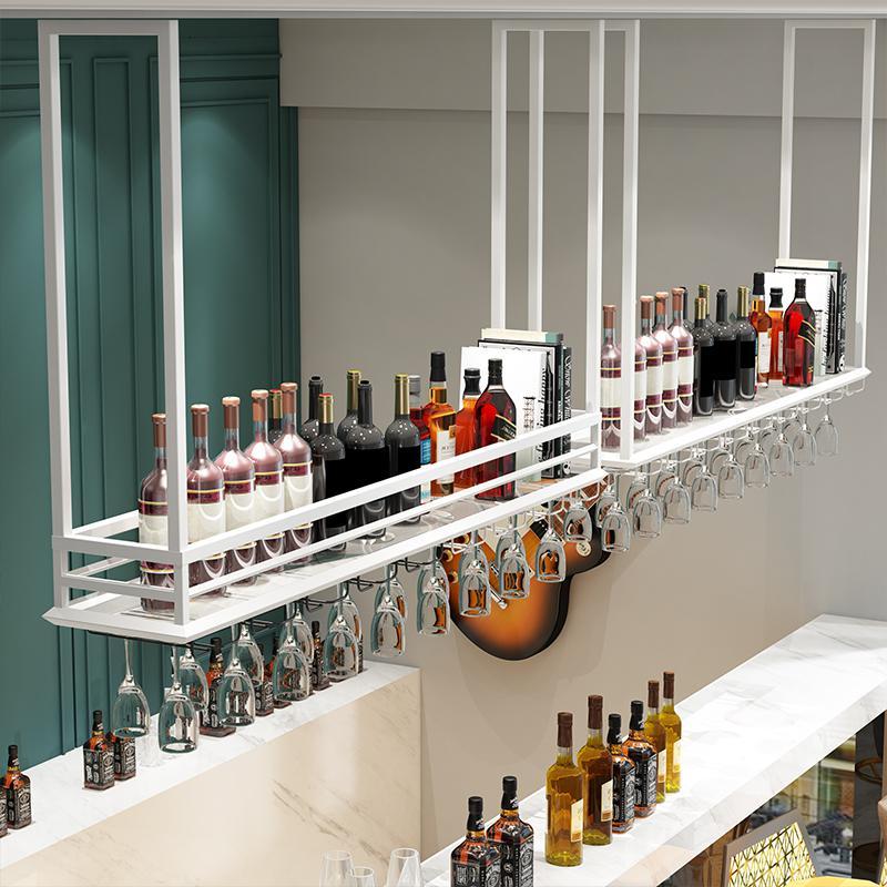 苏宁放心购酒吧吧台吊架倒挂酒杯架悬挂式酒柜酒架吊架置物架装饰收纳