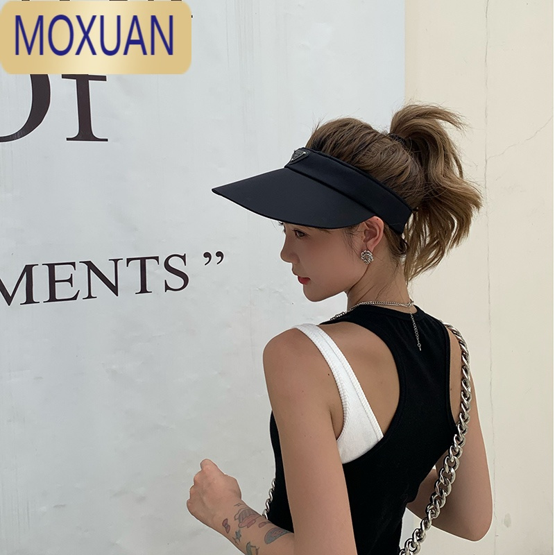 MOXUAN空顶帽女夏季防晒无顶遮脸太阳帽遮阳帽运动速干鸭舌帽韩版贝壳帽
