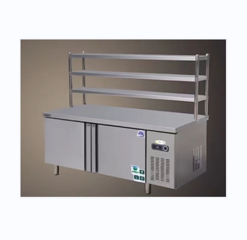 全钢全铜自动回门直冷平冷工作台连台架1800*800*1400冷冻柜保鲜案板式厨房冰柜操作台冰箱商用奶茶店