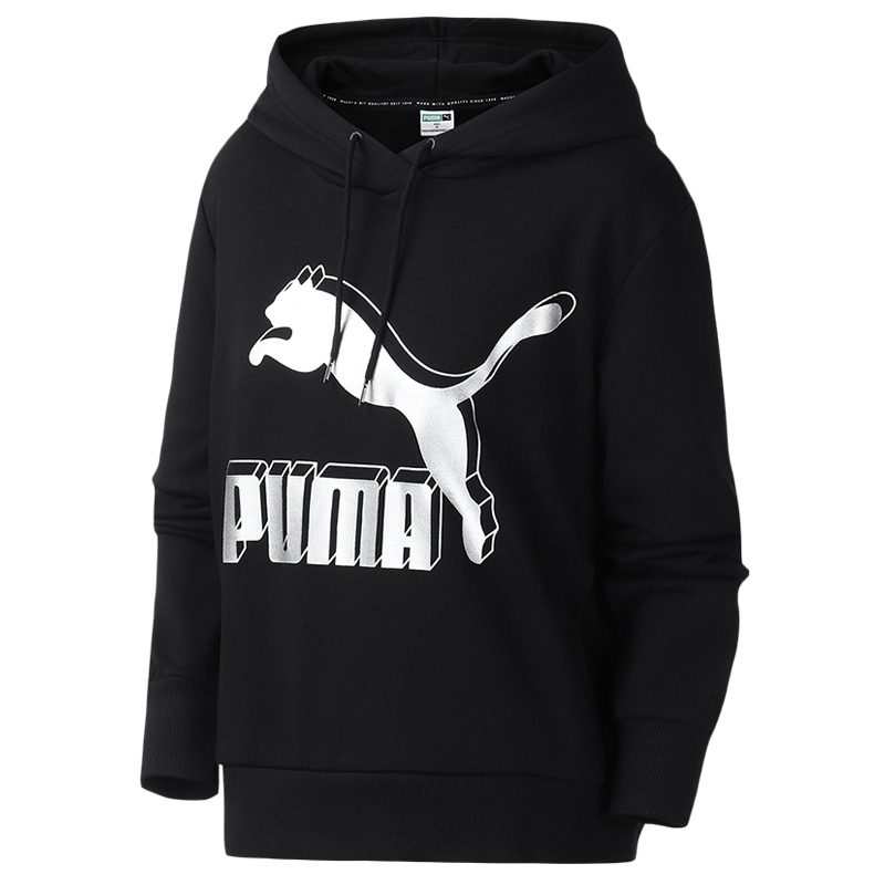 彪马（PUMA）女士休闲针织连帽常规款套头运动卫衣59591571