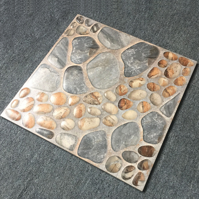 户外田园防滑地砖400室外阳台露台花园防冻地板砖仿鹅卵石瓷砖壹德壹