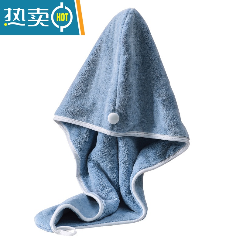 敬平干发帽女吸水速干包头巾帽2021新款干湿帽头发吸水擦头毛巾 薄荷色+樱花粉(双倍加厚更吸水)2条装高清大图