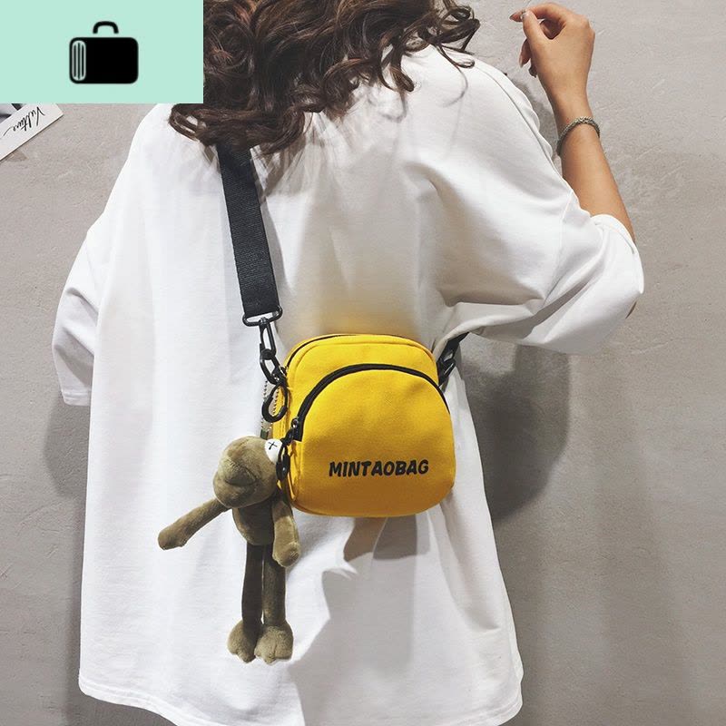 今年流行的小包包女2020新款小雏菊帆布包夏天手机单肩斜挎包超火NEW LAKE女士单肩包图片