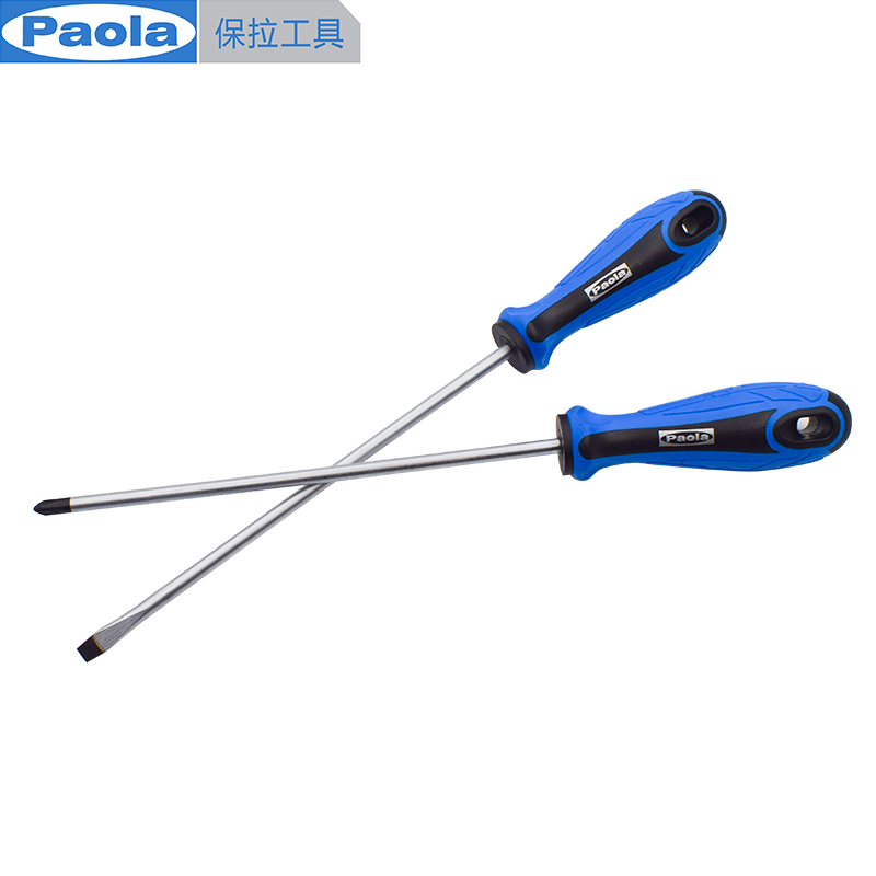 保拉(Paola) 螺丝刀套装2件套 大号十字一字6*200mm 带強磁性加长螺丝批 起子改锥1815