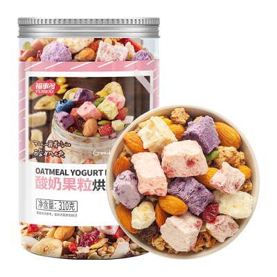 福事多经典酸奶果粒烘焙麦片310g*1瓶