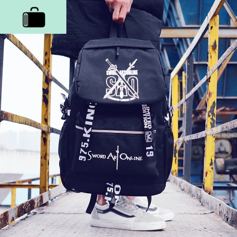 男士背包双肩包韩版时尚潮流旅行包初中高中大学生书包帆布电脑包NEW LAKE b35黑+送挂饰大款50*38*18cm高清大图