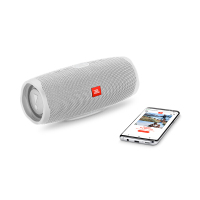JBL CHARGE4 音乐冲击波四代 便携式蓝牙音箱+低音炮 户外迷你音箱 防水设计 增强版赛道扬声器 白色