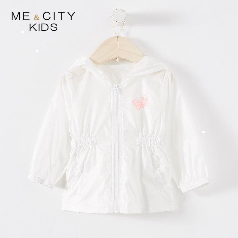 [2件2折价:23]米喜迪mecity童装夏新款女小童防晒衣薄款连帽茄克宝