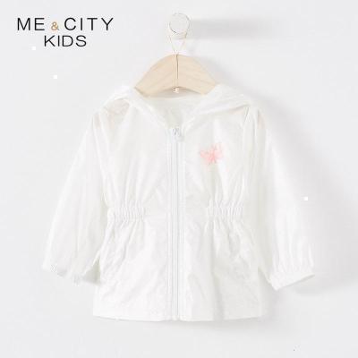 [2件2折价:23]米喜迪mecity童装夏新款女小童防晒衣薄款连帽茄克宝