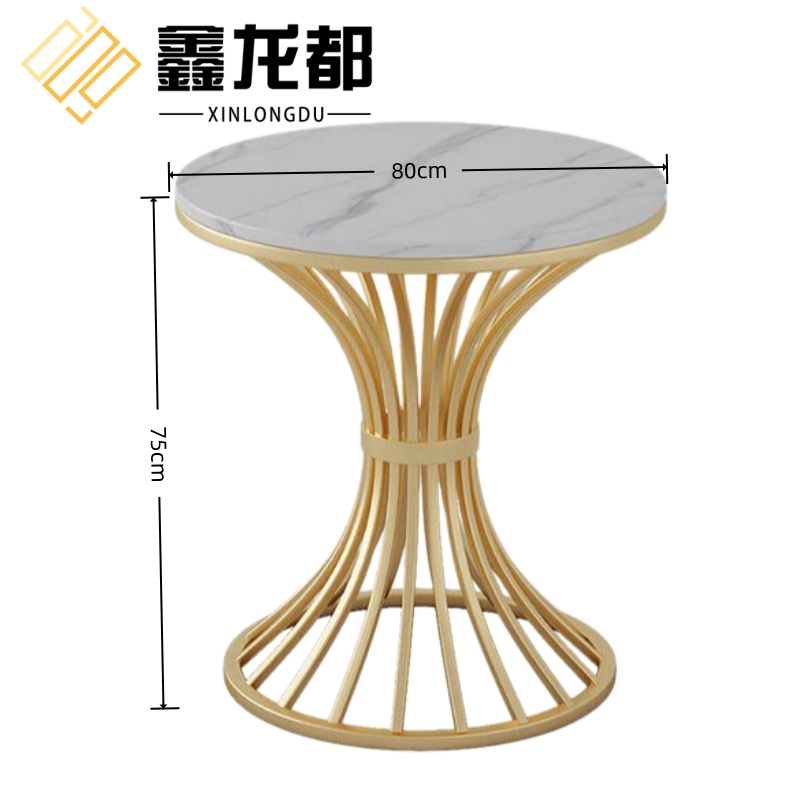 鑫龙都岩板茶几60*60*75cm高清大图