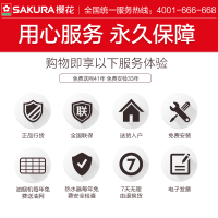 樱花(Sakura)欧式抽油烟机燃气灶热水器烟灶热三件套烟灶套餐CXW-180-116+A37+JSQ24-D新