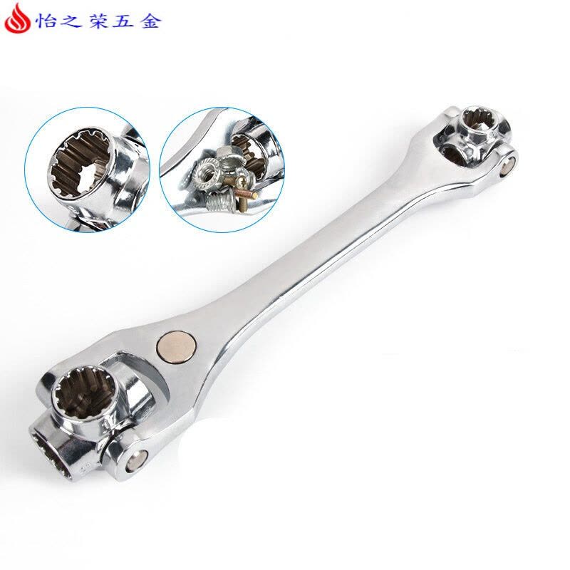 扳手52合一多功能套筒扳手套装八合一合1德国多用360度8-21mm 12齿52合一扳手【带磁】图片