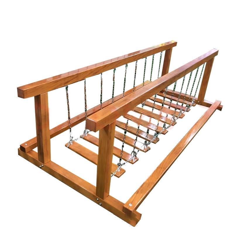 幼儿园木质平衡荡桥平衡桥可定制