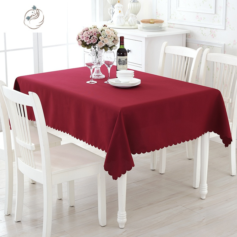 加厚色桌布布艺长方形会议桌布办公台布茶几布墨绿色饭店餐桌布舒适