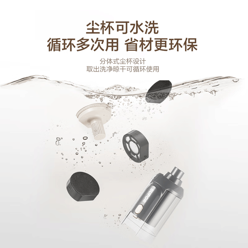 苏泊尔(SUPOR)手持吸尘器家用吸尘器18KPa家用有线手持大吸力吸尘器可视化尘杯除螨宠物家庭适用 EVCS-C3S图片