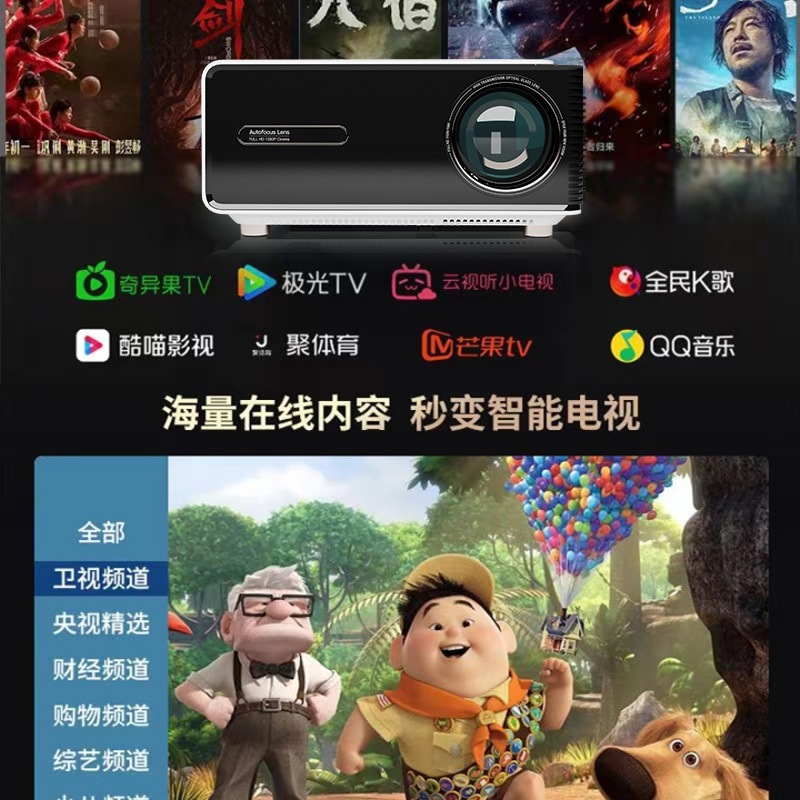 先科(SAST)P8投影仪家用投影机网课1080P家庭影院(自动对焦自动梯形校正 高清高亮杜比全景音效) 送简易幕+支架