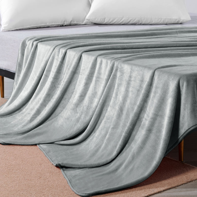 孚日家纺 亲肤法 兰绒毯DSF2-013 150*200cm灰高清大图