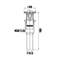 箭牌卫浴(ARROW)洗面盆下水器配件通用翻板 弹跳式不锈钢下水器软管防臭套装