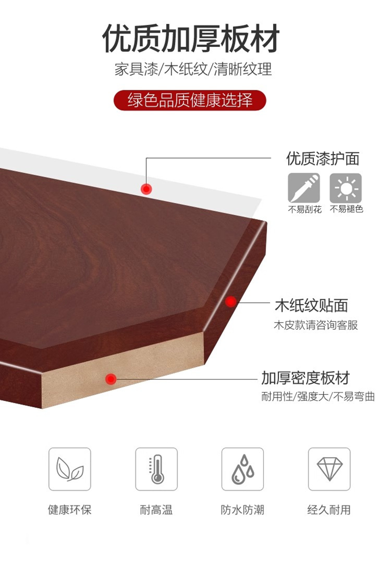 晨以橙 办公桌大班台 1.6m 张高清大图