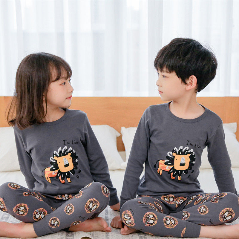 儿童秋衣秋裤套装中大童男孩保暖内衣男童装女童睡衣高清大图