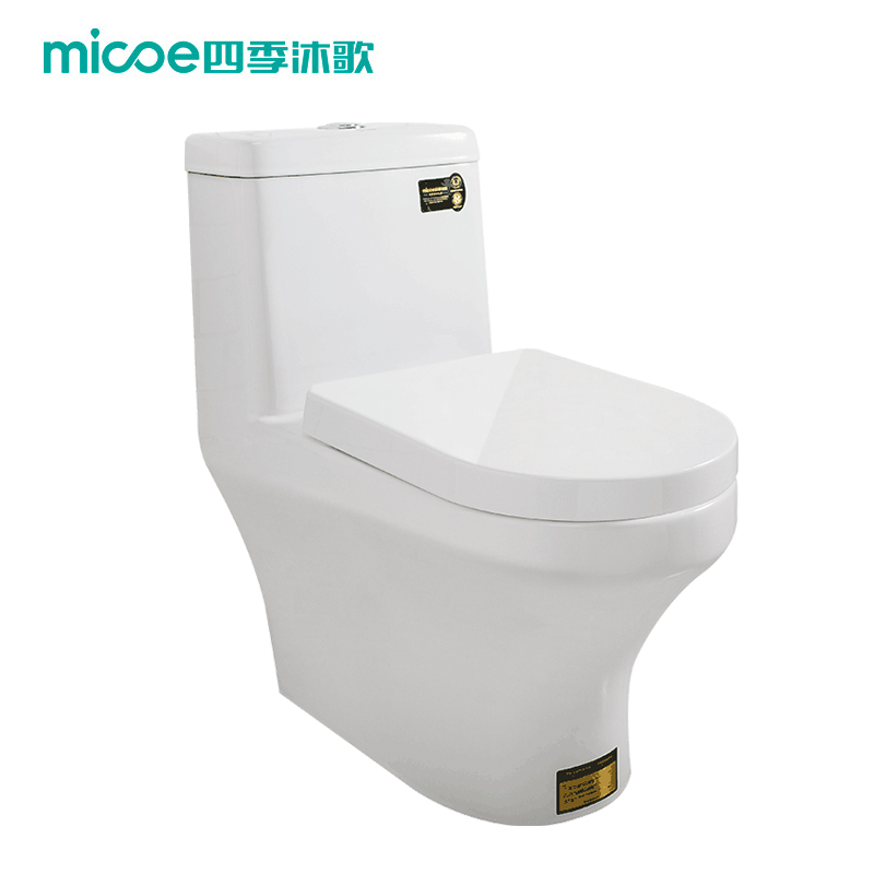 四季沐歌【MICOE】马桶坐便器陶瓷一体节水马桶地排 防臭防堵 自洁釉面 旋涡虹吸式马桶坐便器300MM高清大图