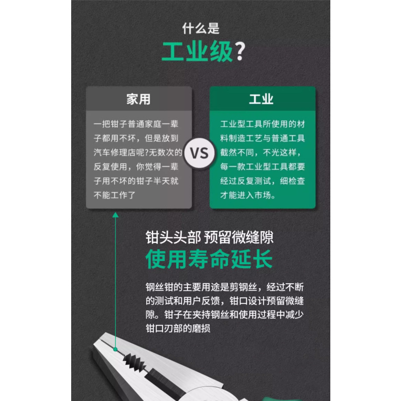联岚钢丝钳老虎钳8寸把