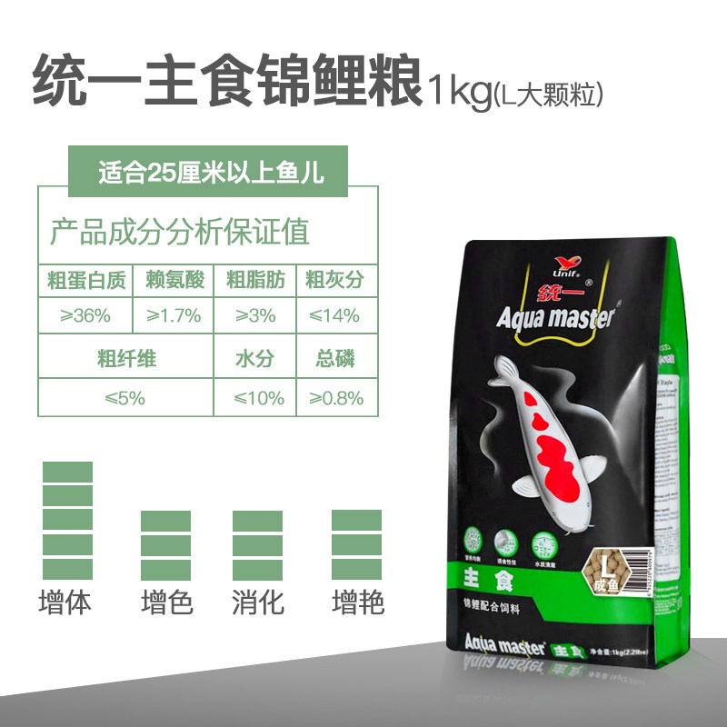 锦鲤鱼饲料主食螺旋藻育成胚芽色扬日本锦鲤鱼食上浮金鱼鱼粮