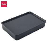 得力(deli)8909桌面收纳笔盒笔筒 天地盖小物件收纳盒