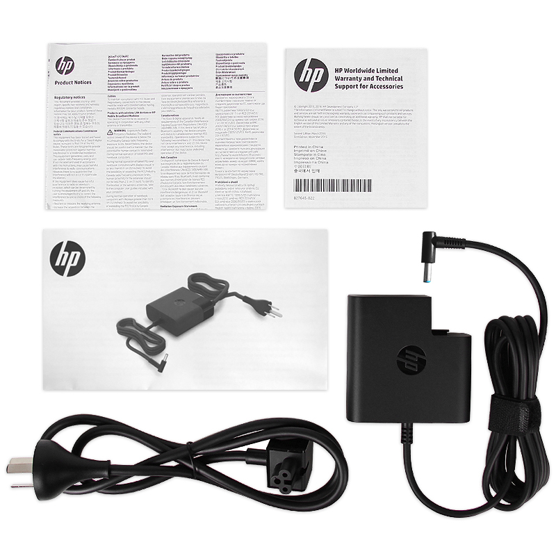 惠普(HP) X7W51AA 65W旅行适配器 4.5mm 通用插头口径 便捷移动电源