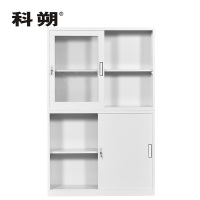 科朔 文件柜铁皮柜资料柜办公室柜子档案柜 上玻下铁移门文件柜 KS-G037