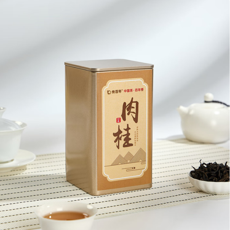 传百年茶叶 印象肉桂岩茶浓香口粮茶 200克(100克*2罐)高清大图