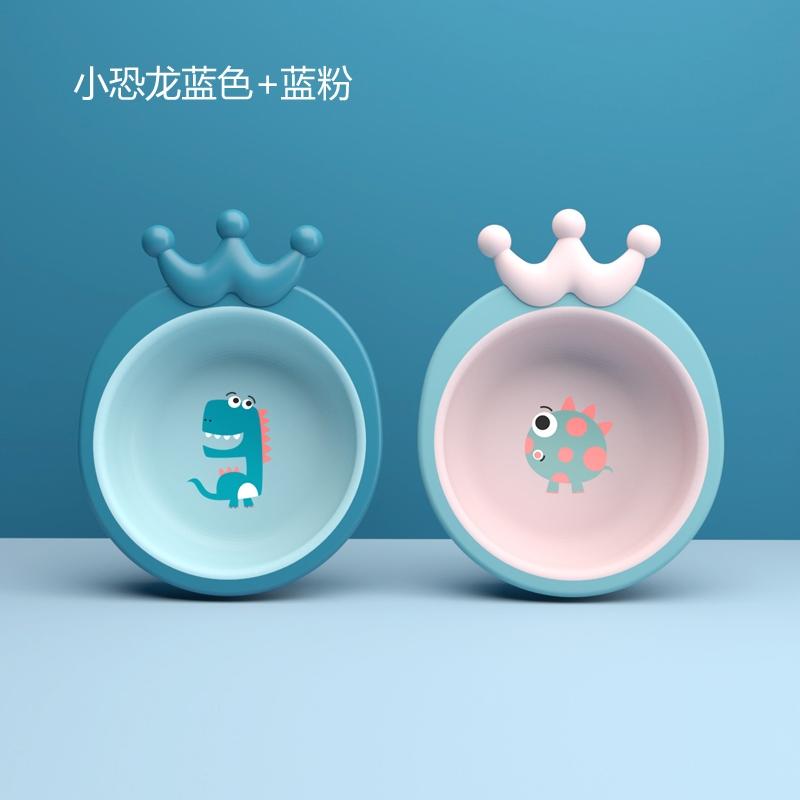 婴儿洗脸盆新生儿宝宝脸盆pp折叠智扣小婴儿盆儿童洗屁屁盆_新款小恐龙蓝色蓝粉